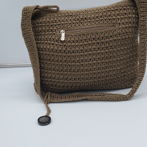 The Sak Brown Crochet Tote Handbag - Picture 4 of 9